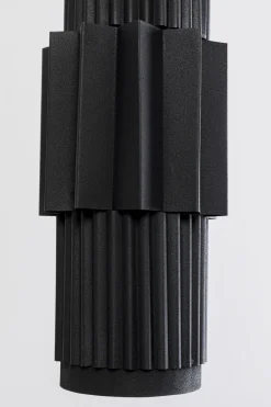 Lampa Wisząca Czarna Stalowa Tuba Ø14x60 Cm