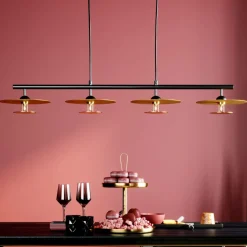Lampa Wisząca Disc Dining Quattro 112x150 Cm Złota