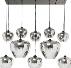 Lampa Wisząca Do Salonu Klosze Przydymione Szklane 110x160 Cm