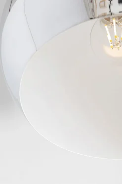 Lampa Wisząca Do Salonu Kula Srebrna Ø25 Cm