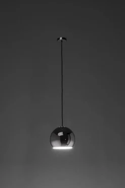 Lampa Wisząca Do Salonu Kula Srebrna Ø25 Cm