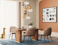 Lampa Wisząca Klosze Szklane Oprawki Złote Ø80 Cm