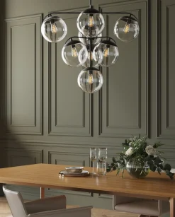 Lampa Wisząca Lasmina 91x110 Cm Czarna - Klosze Szklane