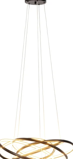 Lampa Wisząca LED Czarne Okręgi Aluminium Ø72 Cm