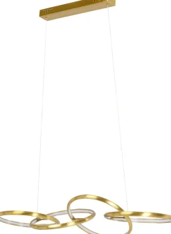 Lampa Wisząca LED Złote Okręgi Aluminium 105 Cm
