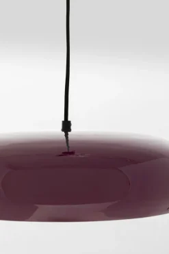 Lampa Wisząca Okrągła Fioletowa Stal Emaliowana Ø38 Cm