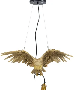 Lampa Wisząca Owl 57x28 Cm Złota