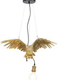 Lampa Wisząca Owl 57x28 Cm Złota