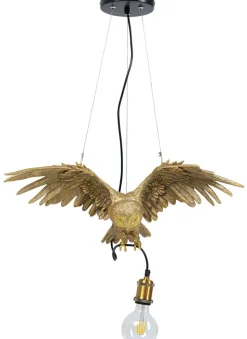 Lampa Wisząca Owl 57x28 Cm Złota