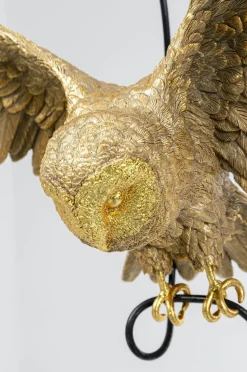 Lampa Wisząca Owl 57x28 Cm Złota
