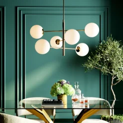 Lampa Wisząca Planets 105x95 Cm Biało-złota