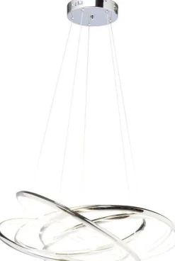 Lampa Wisząca Saturn LED 75x120 Cm Srebrna