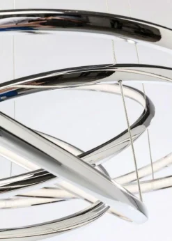 Lampa Wisząca Saturn LED 75x120 Cm Srebrna