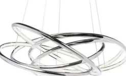 Lampa Wisząca Saturn LED 75x120 Cm Srebrna