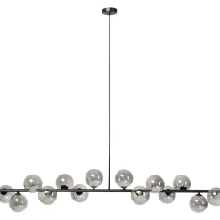Lampa Wisząca Szklane Klosze Czarna 155x138 Cm