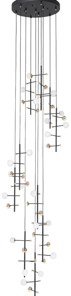 Lampa Wisząca Trapez 280 Cm Czarna