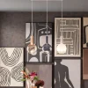 Lampa Wisząca Z 3 Szklanymi Kloszami W Różnych Kolorach 99 Cm