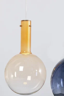 Lampa Wisząca Z 3 Szklanymi Kloszami W Różnych Kolorach 99 Cm