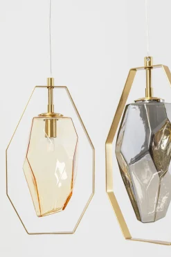 Lampa Wisząca Złota Klosze Szklane 5xG9 110 Cm
