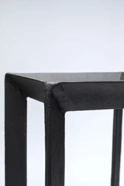 Latarenka Loft Duża Czarna Aluminium I Szło 22x61 Cm