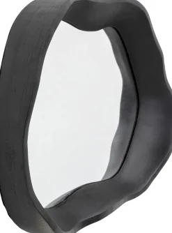 Lustro ścienne Czarne Loft Asymetryczne 40x34 Cm
