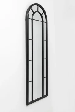Lustro Czarne Rama Stalowa Loft Okno 60x170 Cm