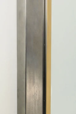 Lustro Do Salonu Duże Rama Stalowa Srebrno-złota Postarzana 90x180 Cm
