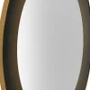 Lustro Duże Okrągłe Czarno-złote Ø100 Cm