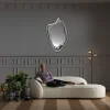 Lustro Hologram 68x117 Cm Srebrne