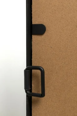 Lustro Prostokątne Czarne Odwracalne Rama Stalowa 60x140 Cm