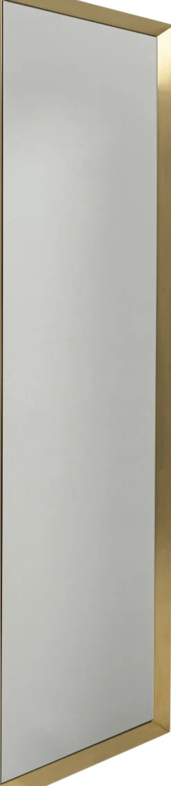 Lustro Prostokątne Duże Rama Złota Stalowa 70x200 Cm