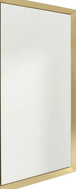 Lustro Prostokątne Rama Złota Stalowa 80x120 Cm