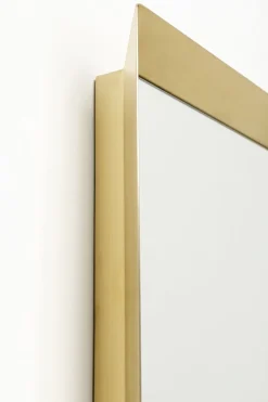 Lustro Stojące Prostokątne Rama Złota Stalowa 53x160 Cm