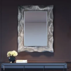 Lustro Wavy 94x124 Cm Srebrne
