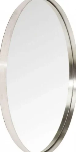 Lustro Wiszące Curve Round ∅100 Cm Srebrne