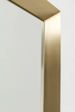 Lustro Wiszące Do Salonu Rama Złota Stalowa 65(45)x160 Cm