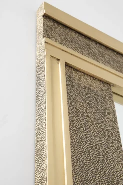 Lustro Wiszące Duże Złote Prostokątne Ręczne Wykonanie 80x200 Cm