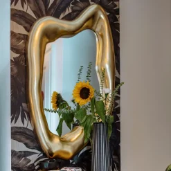 Lustro Wiszące Hologram 117x68 Cm Złote