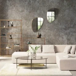 Lustro Wiszące Jetset 83x56 Cm Złote