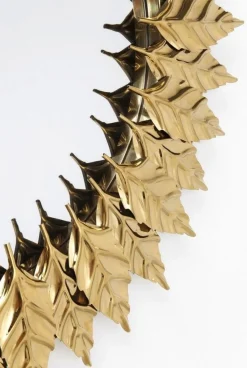 Lustro Wiszące Leaves Gold Ø76 Cm Złote