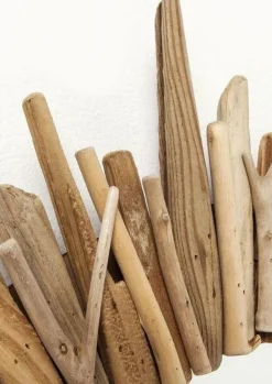 Lustro Wiszące Legno ∅82 Cm Drewniane