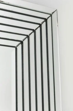 Lustro Wiszące Linea Rectangular 200x100 Cm Srebrne