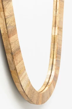 Lustro Wiszące Naturalne Do Salonu 43x93 Cm