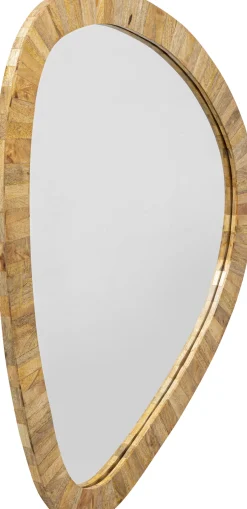 Lustro Wiszące Naturalne Do Salonu 65x77 Cm