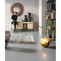 Lustro Wiszące Sunlight ∅120 Cm Drewniane