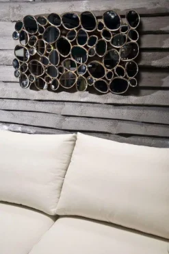 Lustro Wiszące Water Drops 135x78 Cm Miedziane