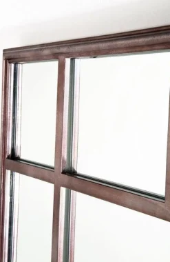 Lustro Wiszące Window Iron 200x90 Cm Brązowe