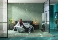 Lustro Z Czarną Ramą 46x180 Cm Podstawa Z Marmuru