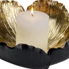 Misa Dekoracyjna Flower Bloom Ø25 Cm Czarno-złota