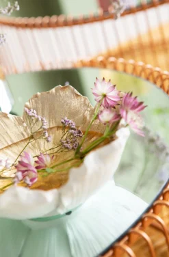 Misa Dekoracyjna Flower Bloom Ø20 Cm Kremowo-złota